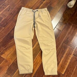 Hurley Men's Khaki Tech Twill Joggers with Drawstring sz small